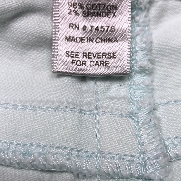Cache Light Blue Crop Jeans XS 0 2 Stretch Denim Logo Designer Festival Skinny - Picture 7 of 8